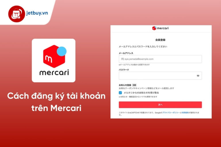 Cách đăng ký tài khoản Mercari